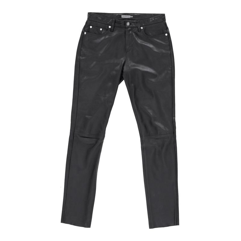 Calvin Klein Jeans In Black Lambskin Leather